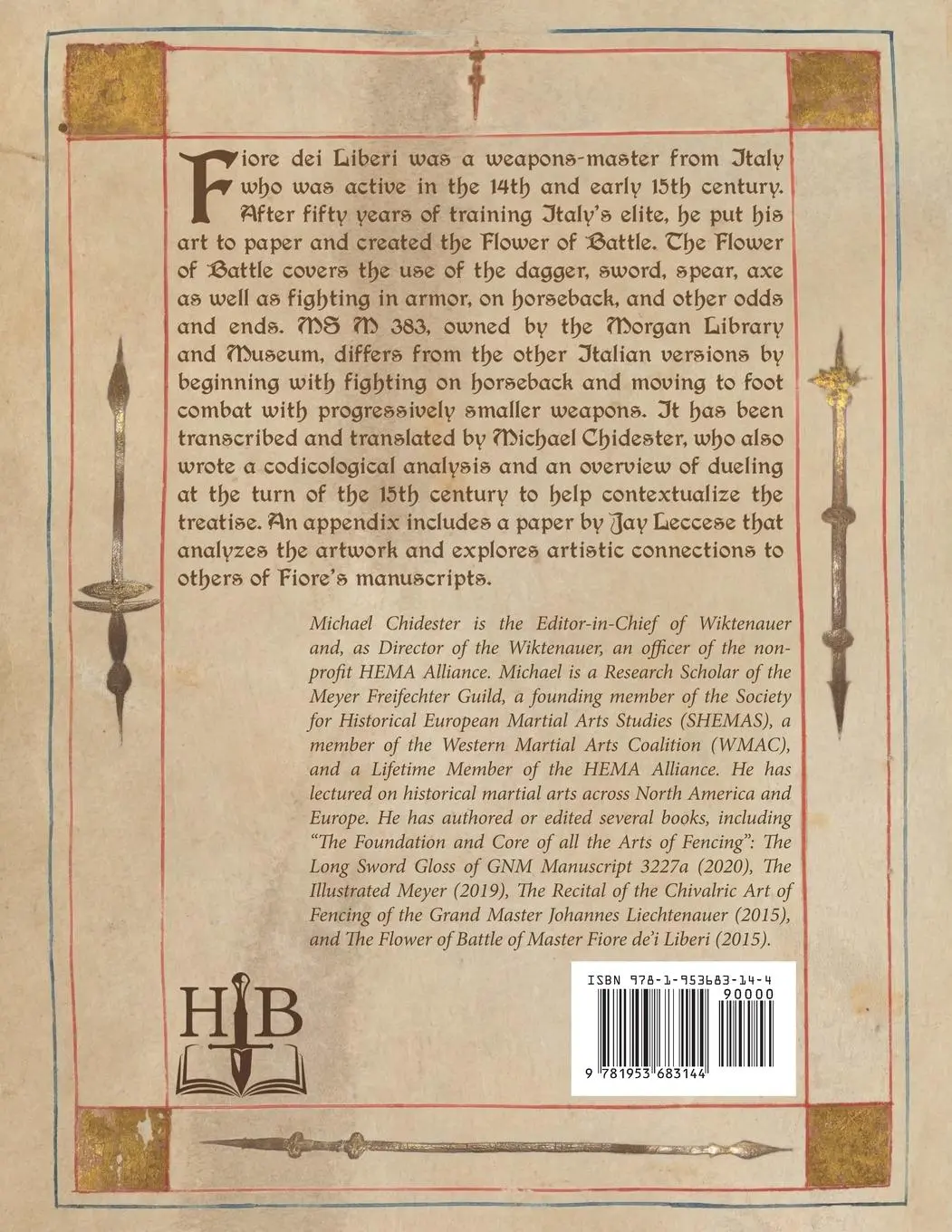 Rückseite: 9781953683144 | The Flower of Battle | MS M 383 | Michael Chidester | Taschenbuch Rückseite: 9781953683144 | The Flower of Battle | MS M 383 | Michael Chidester | Taschenbuch