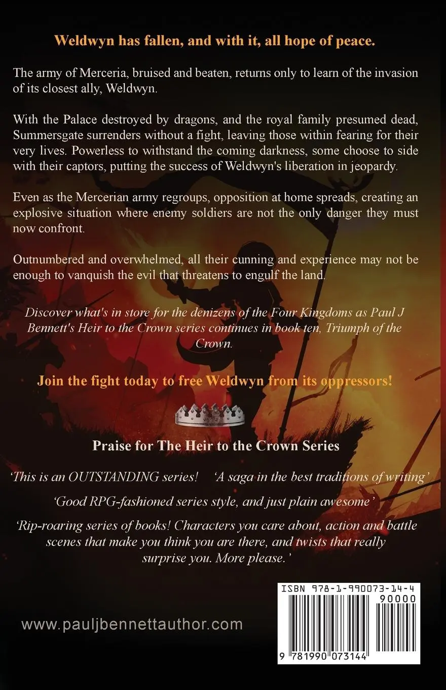 Rückseite: 9781990073144 | Triumph of the Crown | An Epic Fantasy Novel | Paul J Bennett | Buch