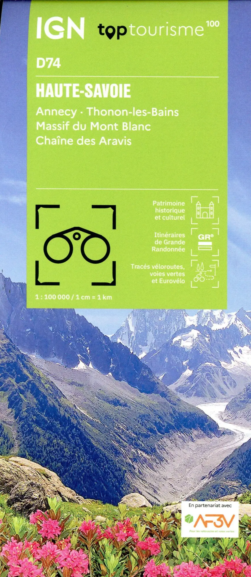 Cover: 9782758553144 | 74 Haute- Savoie | 1:100000 | (Land-)Karte | IGN Top 100 départemental