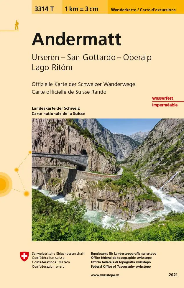 Cover: 9783302333144 | Swisstopo 1 : 33 333 Andermatt | swisstopo | (Land-)Karte | Deutsch