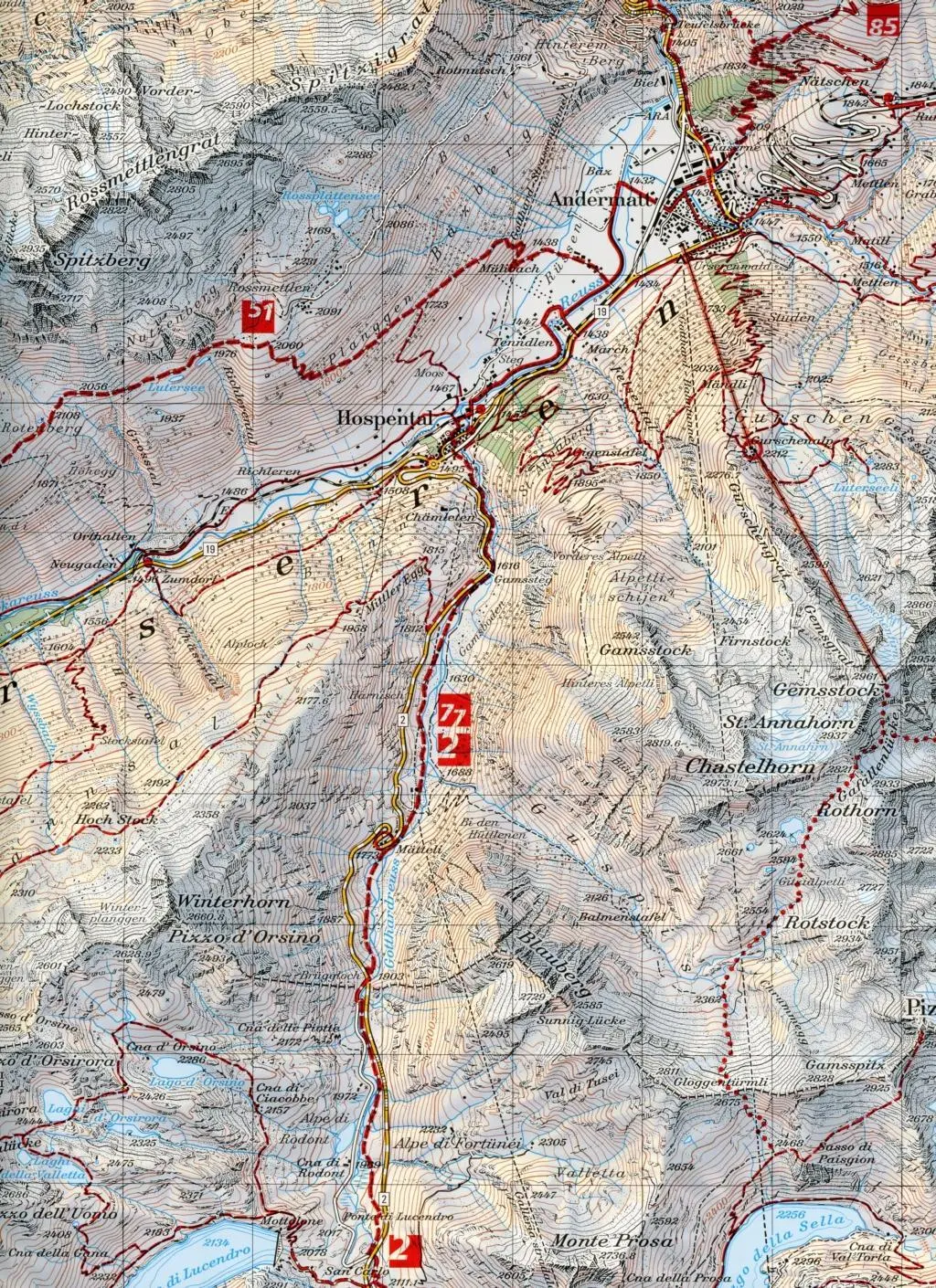 Bild: 9783302333144 | Swisstopo 1 : 33 333 Andermatt | swisstopo | (Land-)Karte | Deutsch