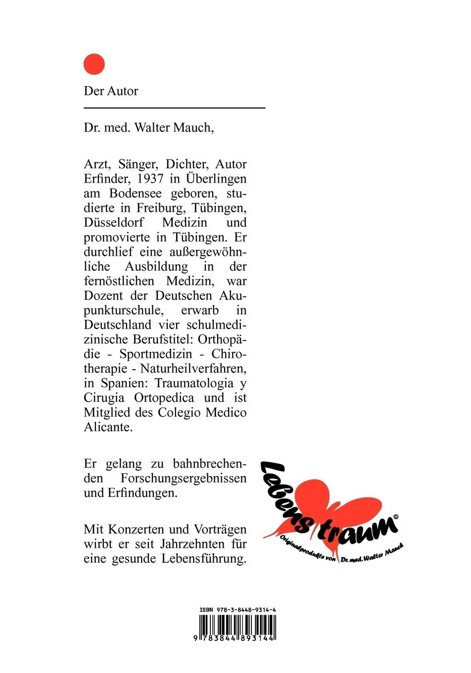 Rückseite: 9783844893144 | Nehmen Sie ab sofort Ihre Gesundheit und Ihr Schicksal selbst in...