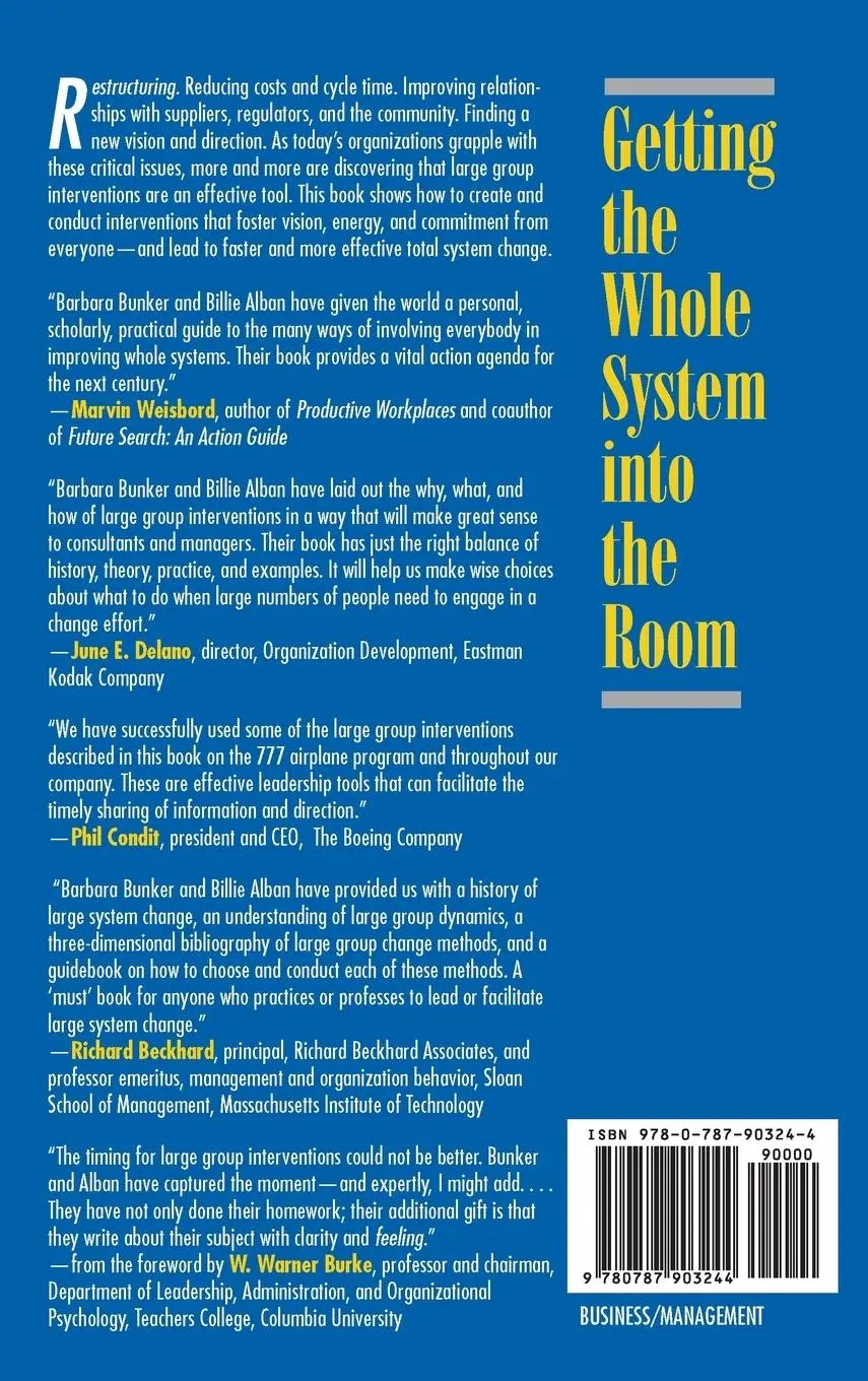 Rückseite: 9780787903244 | Large Group Interventions | Engaging the Whole System for Rapid Change