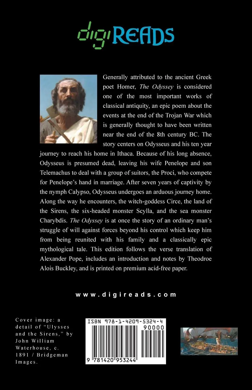 Rückseite: 9781420953244 | The Odyssey (Translated into verse by Alexander Pope with an...