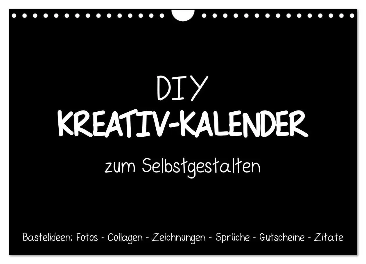Cover: 9783457793244 | Bastelkalender: DIY Kreativ-Kalender -schwarz- (Wandkalender 2026...