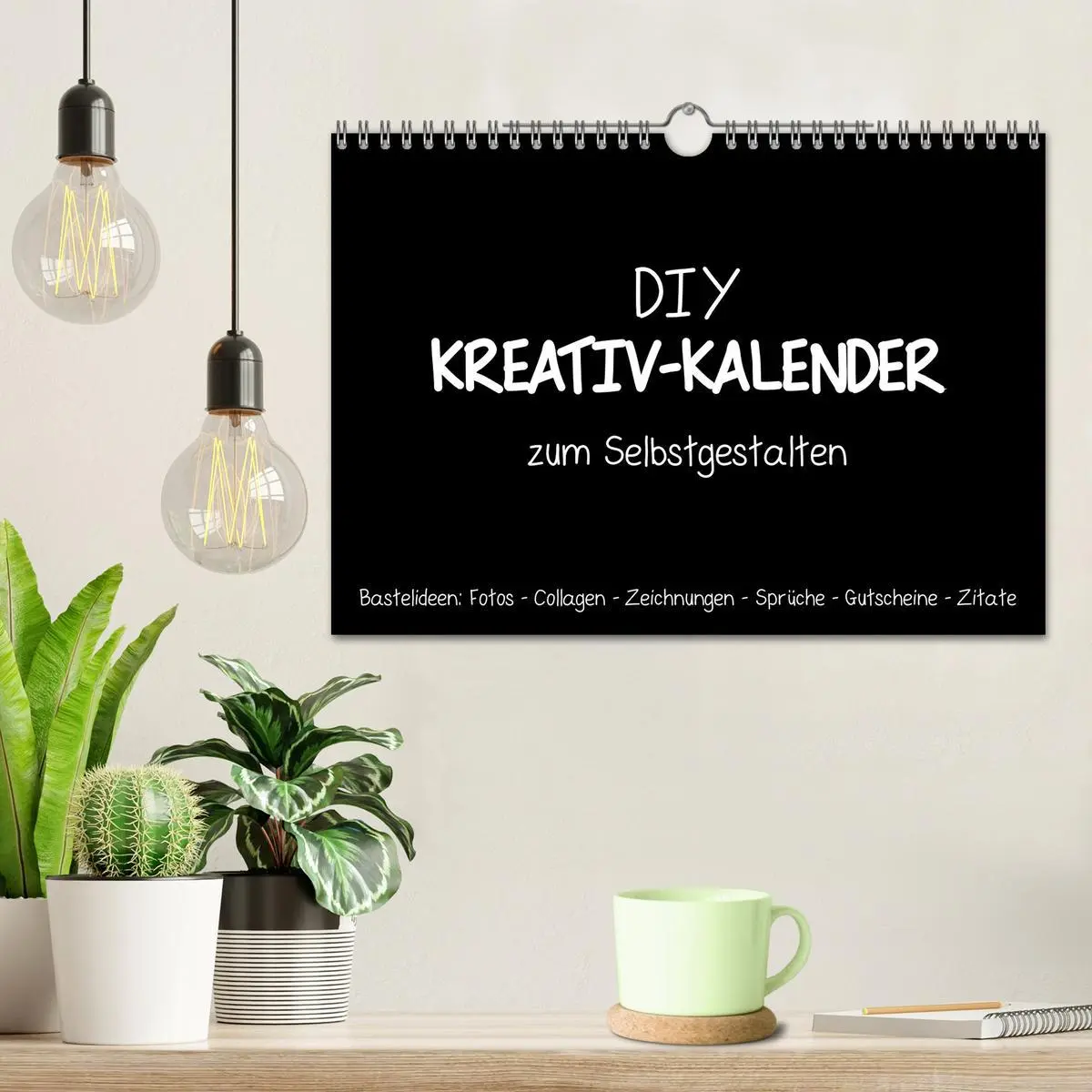 Bild: 9783457793244 | Bastelkalender: DIY Kreativ-Kalender -schwarz- (Wandkalender 2026...