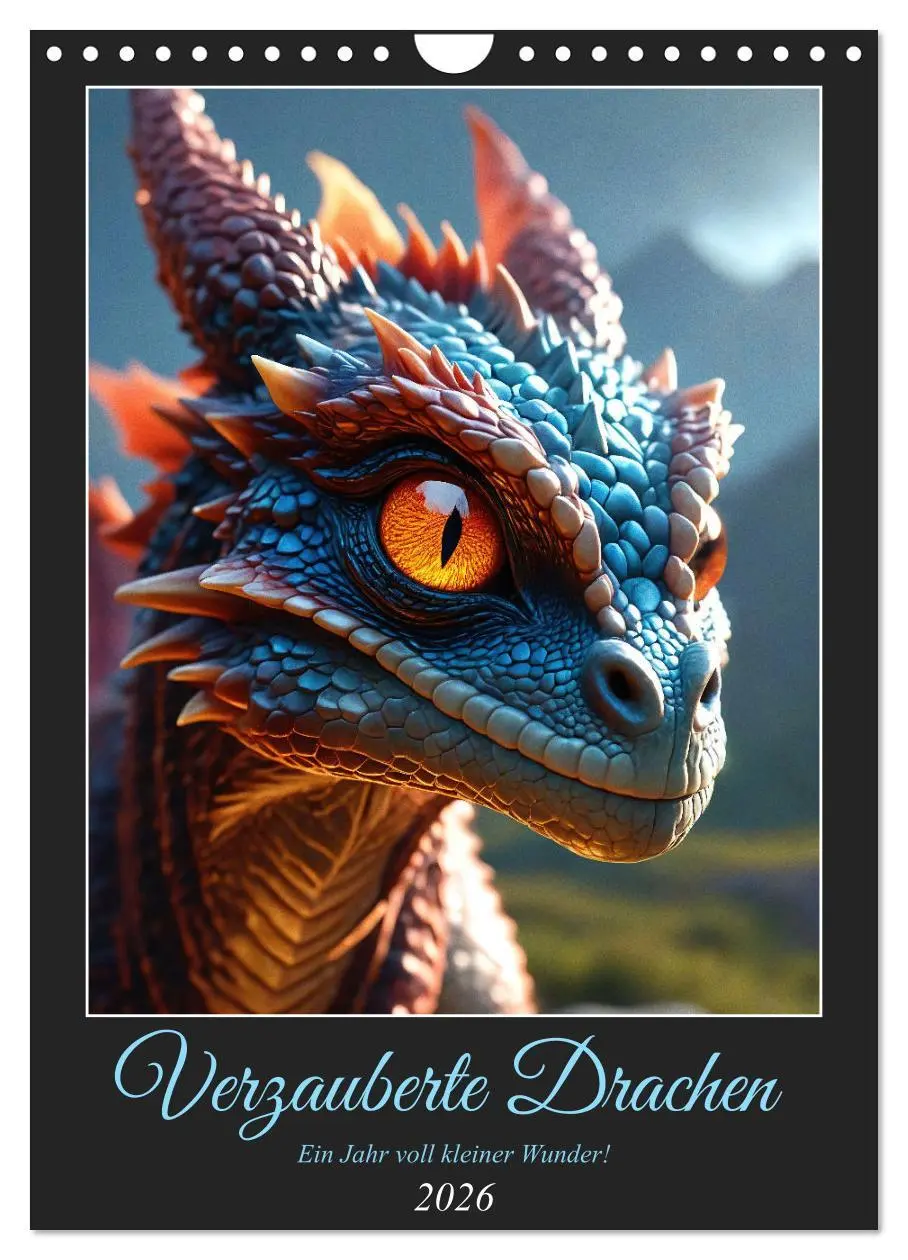 Cover: 9783516263244 | Verzauberte Drachen: Ein Jahr voll kleiner Wunder! (Wandkalender...