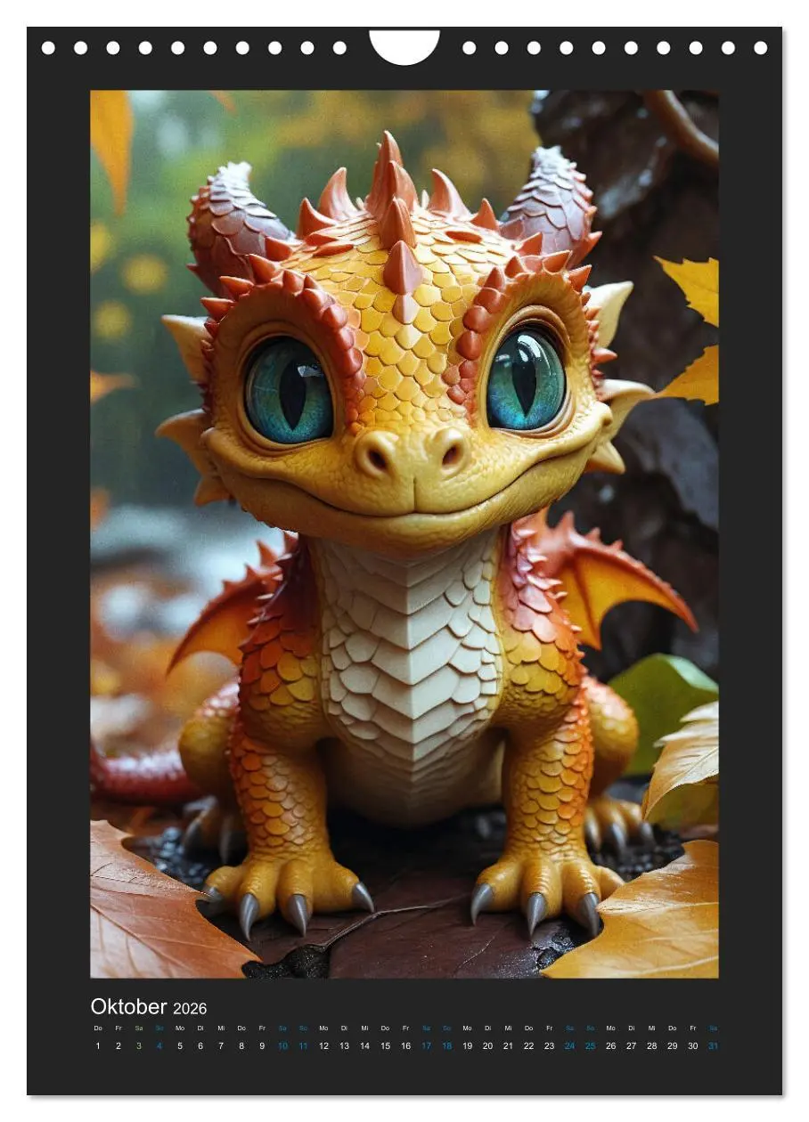 Bild: 9783516263244 | Verzauberte Drachen: Ein Jahr voll kleiner Wunder! (Wandkalender...
