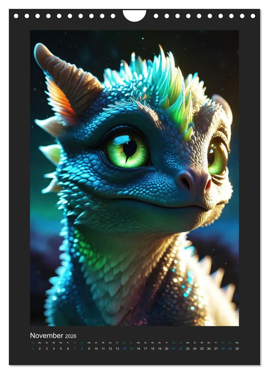 Bild: 9783516263244 | Verzauberte Drachen: Ein Jahr voll kleiner Wunder! (Wandkalender...