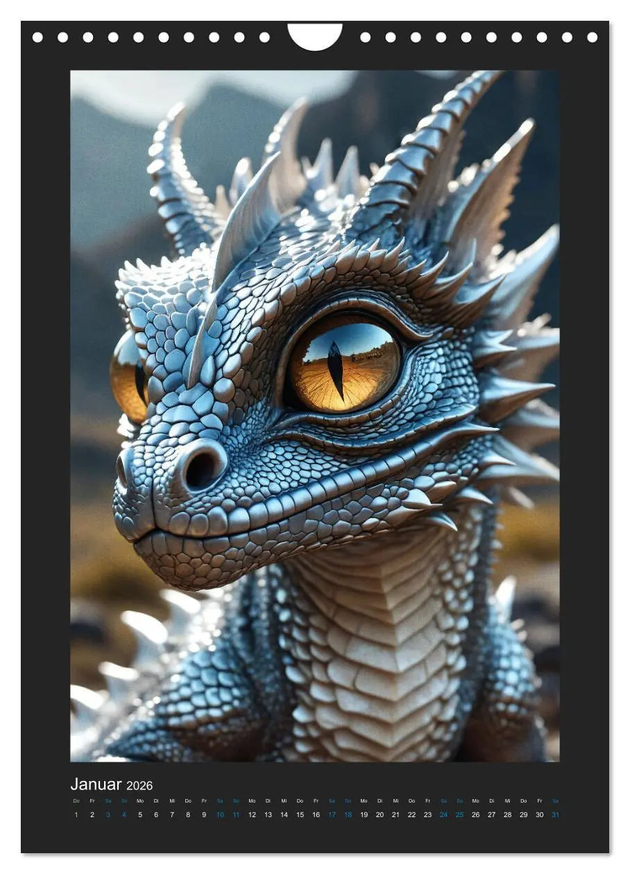 Bild: 9783516263244 | Verzauberte Drachen: Ein Jahr voll kleiner Wunder! (Wandkalender...