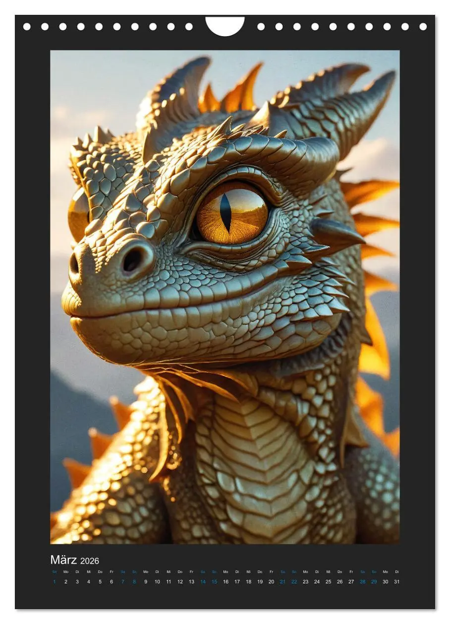 Bild: 9783516263244 | Verzauberte Drachen: Ein Jahr voll kleiner Wunder! (Wandkalender...