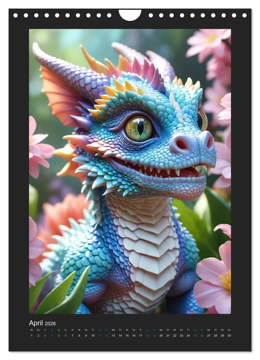 Bild: 9783516263244 | Verzauberte Drachen: Ein Jahr voll kleiner Wunder! (Wandkalender...