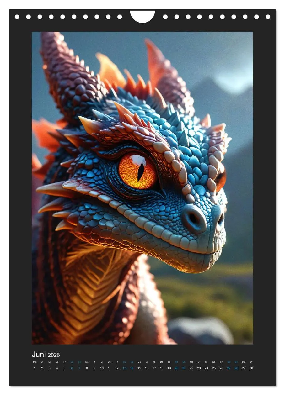 Bild: 9783516263244 | Verzauberte Drachen: Ein Jahr voll kleiner Wunder! (Wandkalender...