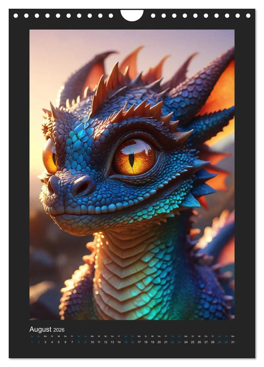 Bild: 9783516263244 | Verzauberte Drachen: Ein Jahr voll kleiner Wunder! (Wandkalender...