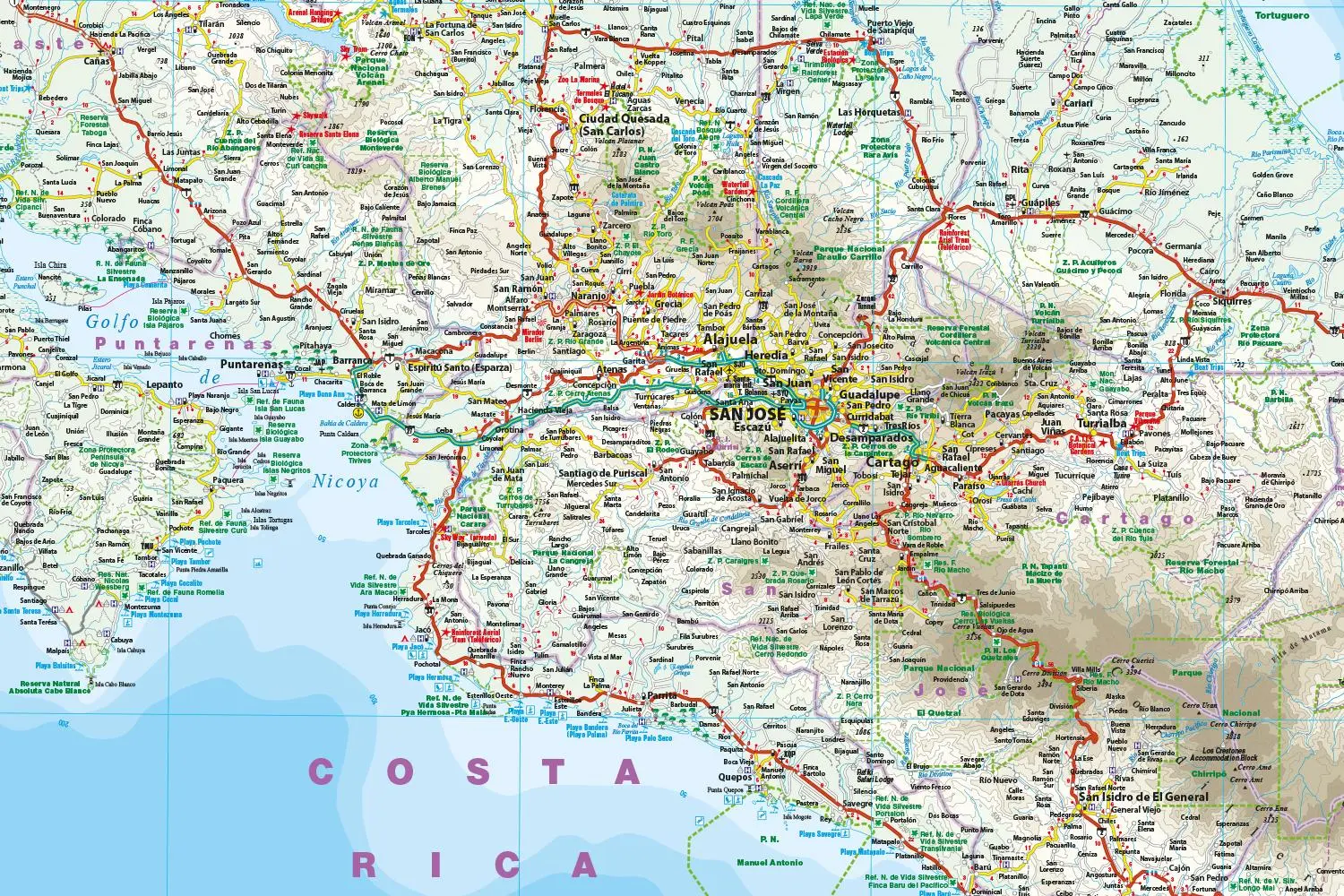 Bild: 9783831773244 | Reise Know-How Landkarte Costa Rica, Panama (1:550.000) | Rump | 2 S.
