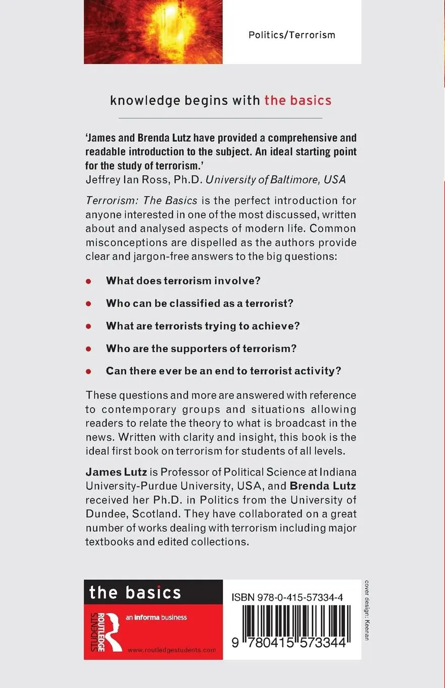 Rückseite: 9780415573344 | Terrorism | The Basics | James Lutz (u. a.) | Taschenbuch | Englisch