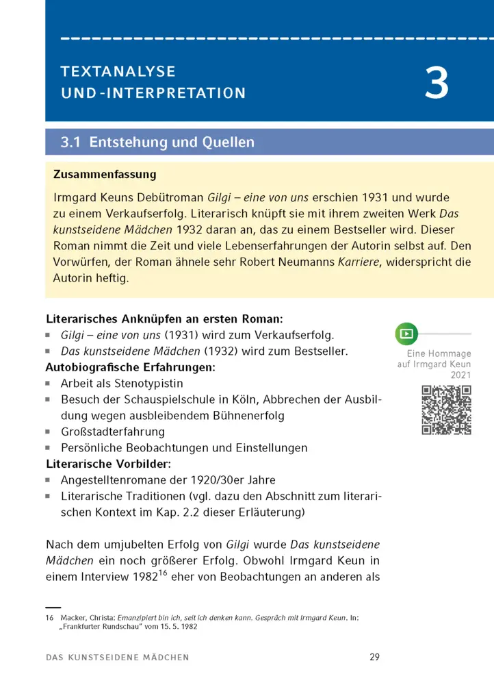 Bild: 9783129303344 | Das kunstseidene Mädchen von Irmgard Keun - Textanalyse und...