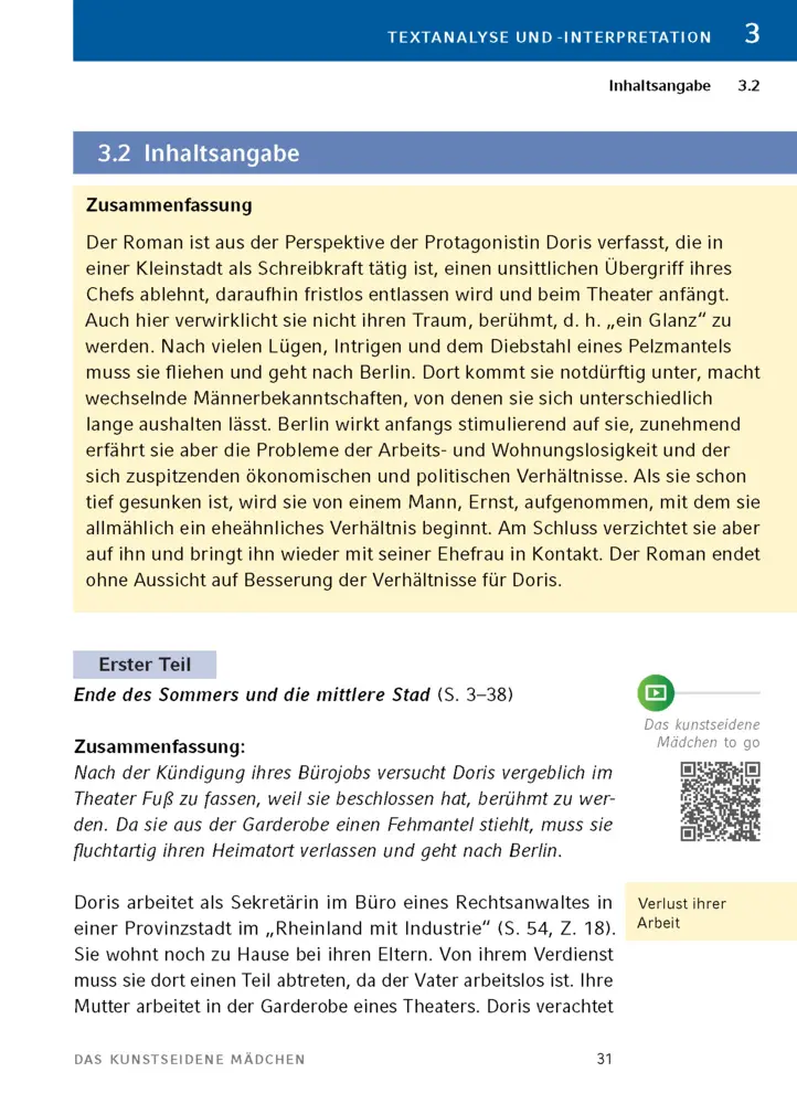 Bild: 9783129303344 | Das kunstseidene Mädchen von Irmgard Keun - Textanalyse und...