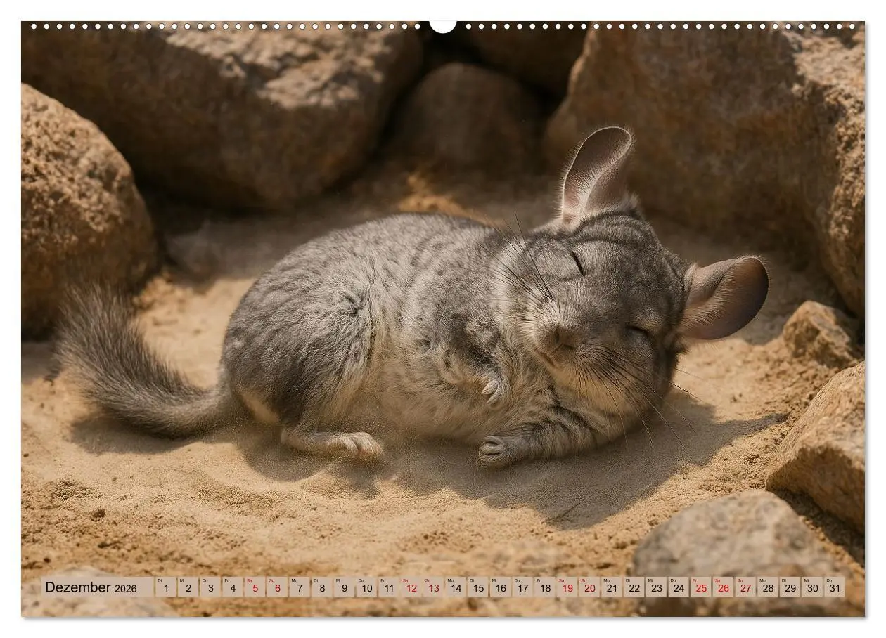 Bild: 9783457303344 | Chinchillas - Meister der Niedlichkeit (Wandkalender 2026 DIN A2...