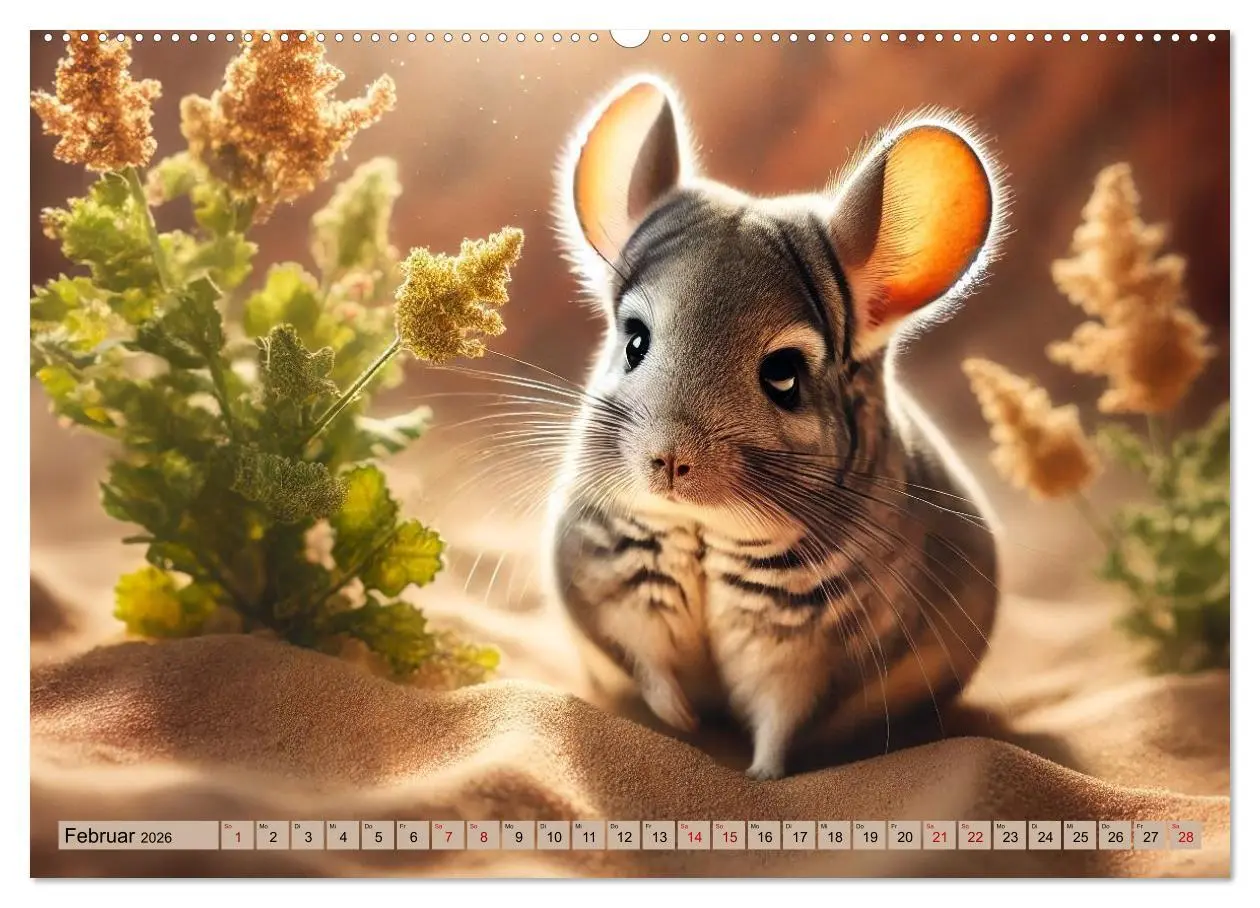 Bild: 9783457303344 | Chinchillas - Meister der Niedlichkeit (Wandkalender 2026 DIN A2...
