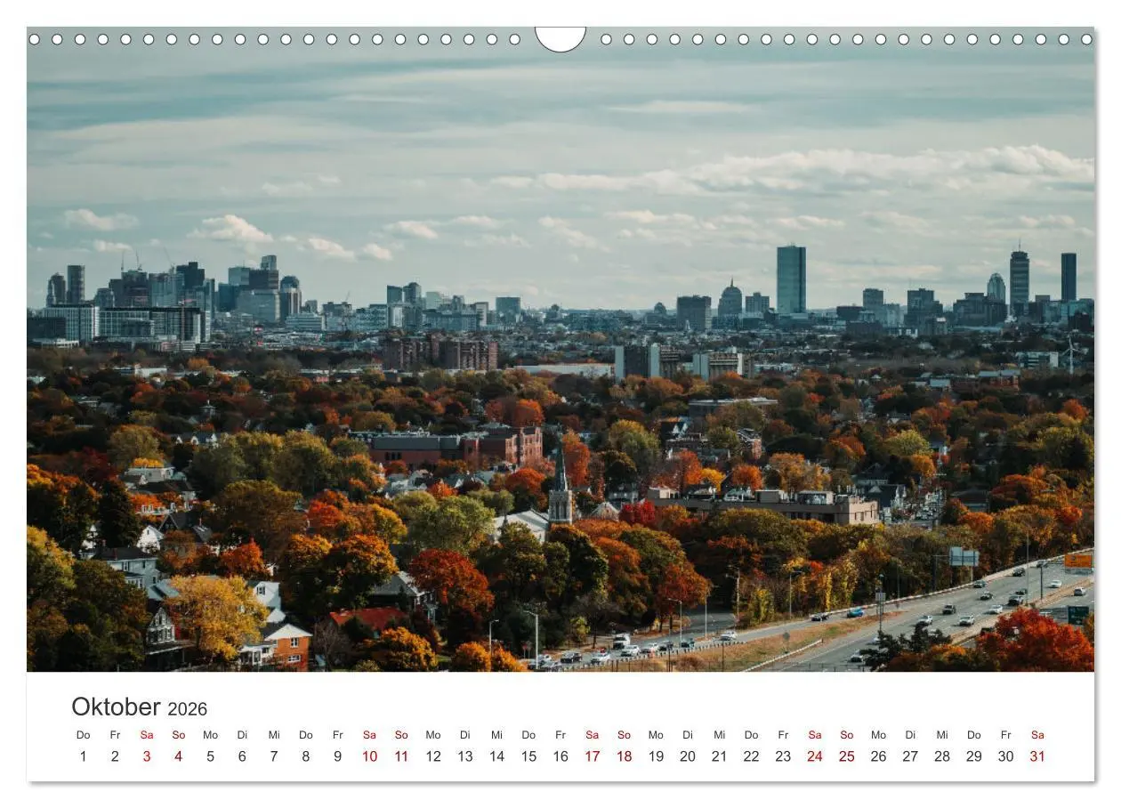 Bild: 9783457613344 | Boston - The Hub of the Universe (Wandkalender 2026 DIN A3 quer),...