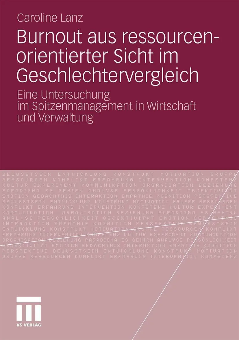 Cover: 9783531173344 | Burnout aus ressourcenorientierter Sicht im Geschlechtervergleich
