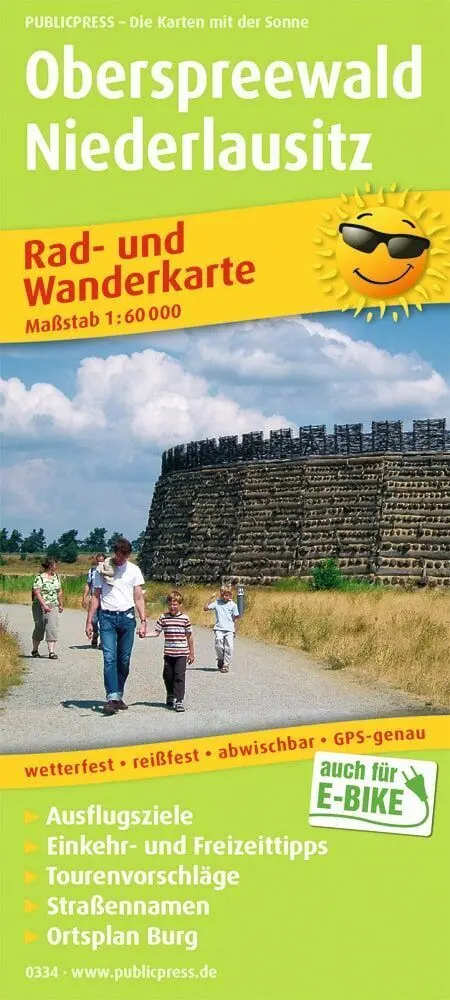 Cover: 9783747303344 | Publicpress Rad- und Wanderkarte Oberspreewald, Niederlausitz 1:60.000