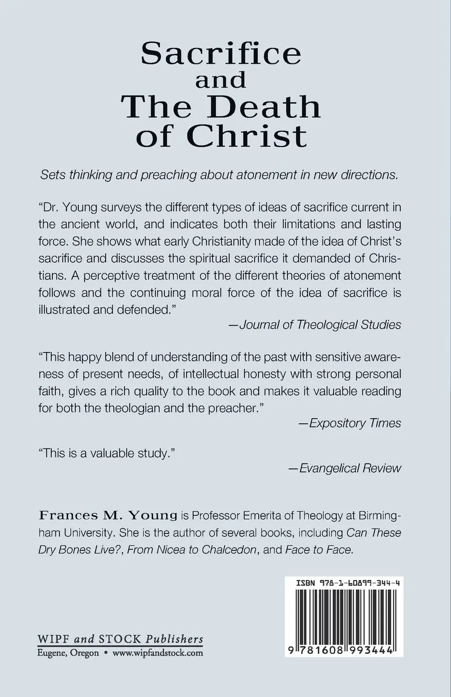 Rückseite: 9781608993444 | Sacrifice and the Death of Christ | Frances M. Young | Taschenbuch