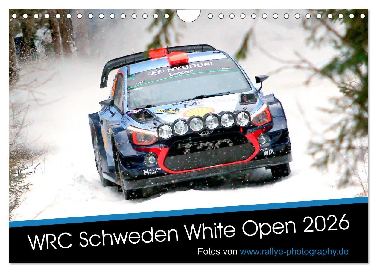 Cover: 9783457843444 | WRC Schweden White Open 2026 (Wandkalender 2026 DIN A4 quer),...