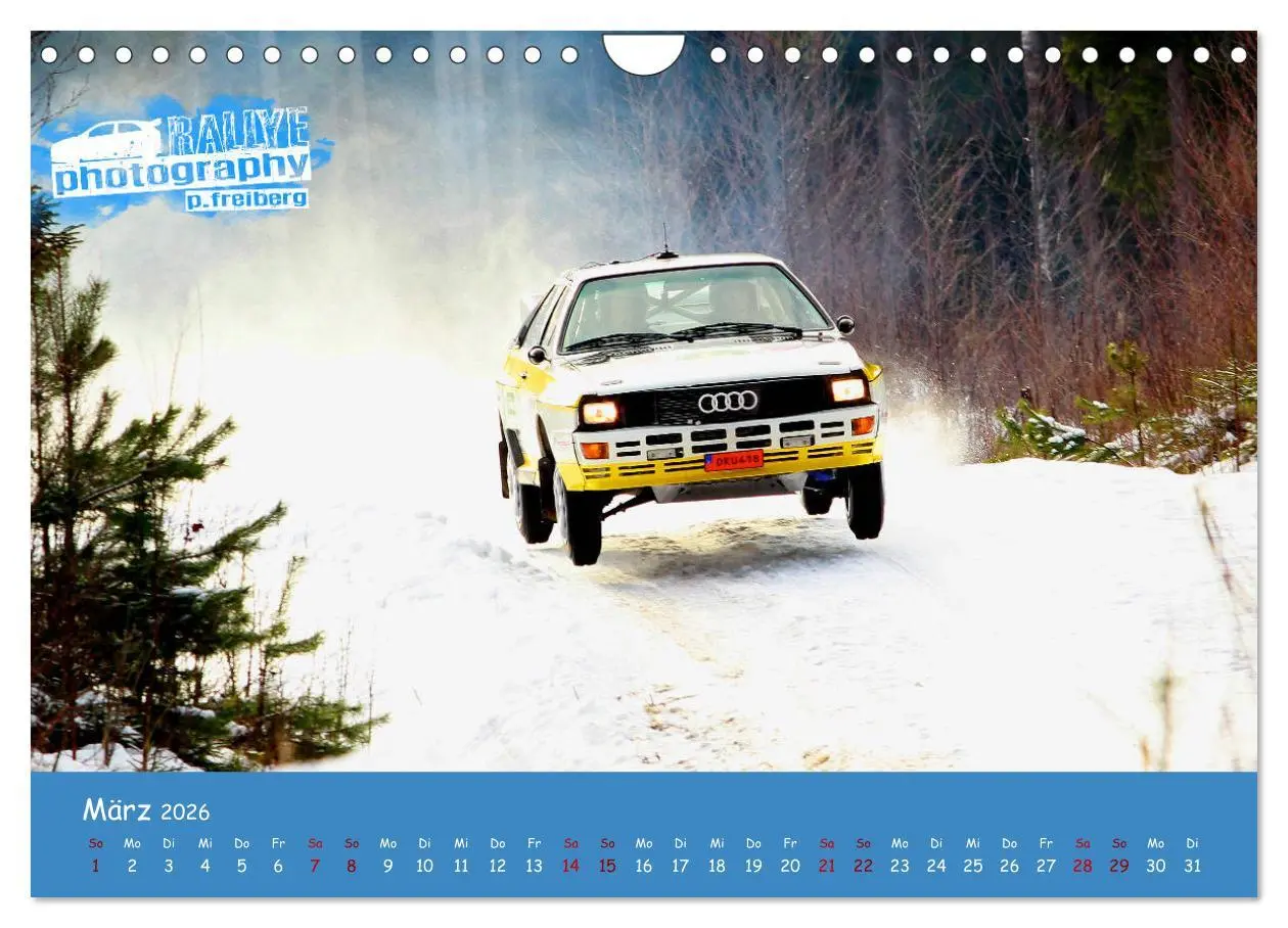 Bild: 9783457843444 | WRC Schweden White Open 2026 (Wandkalender 2026 DIN A4 quer),...