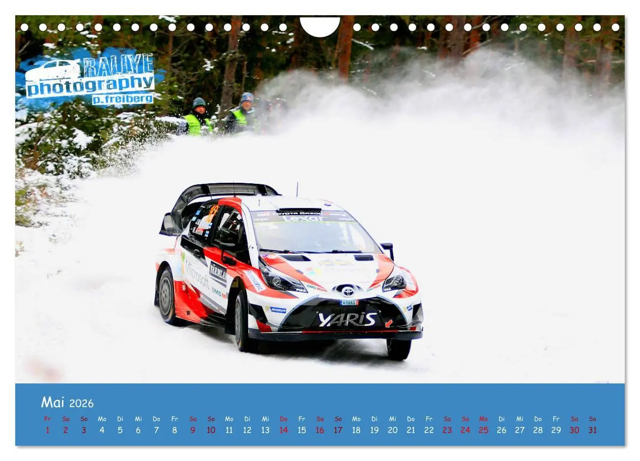 Bild: 9783457843444 | WRC Schweden White Open 2026 (Wandkalender 2026 DIN A4 quer),...