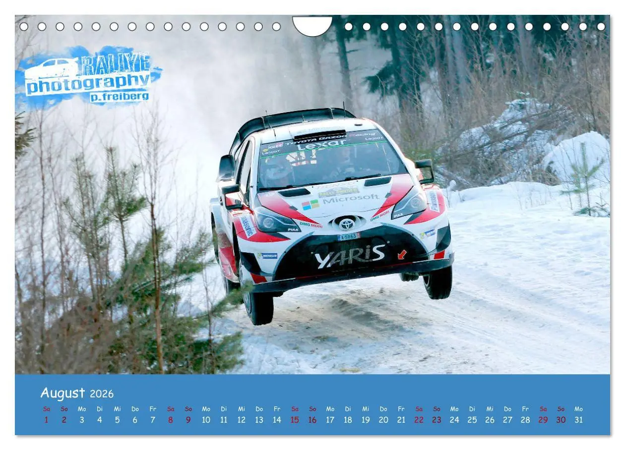 Bild: 9783457843444 | WRC Schweden White Open 2026 (Wandkalender 2026 DIN A4 quer),...