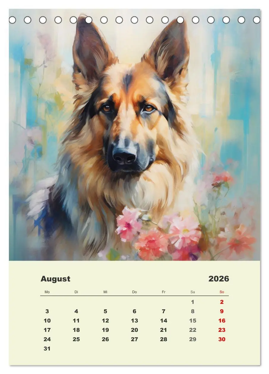 Bild: 9783516313444 | Große Hunde. Schöne Aquarelle von tollen Tieren (Tischkalender 2026...