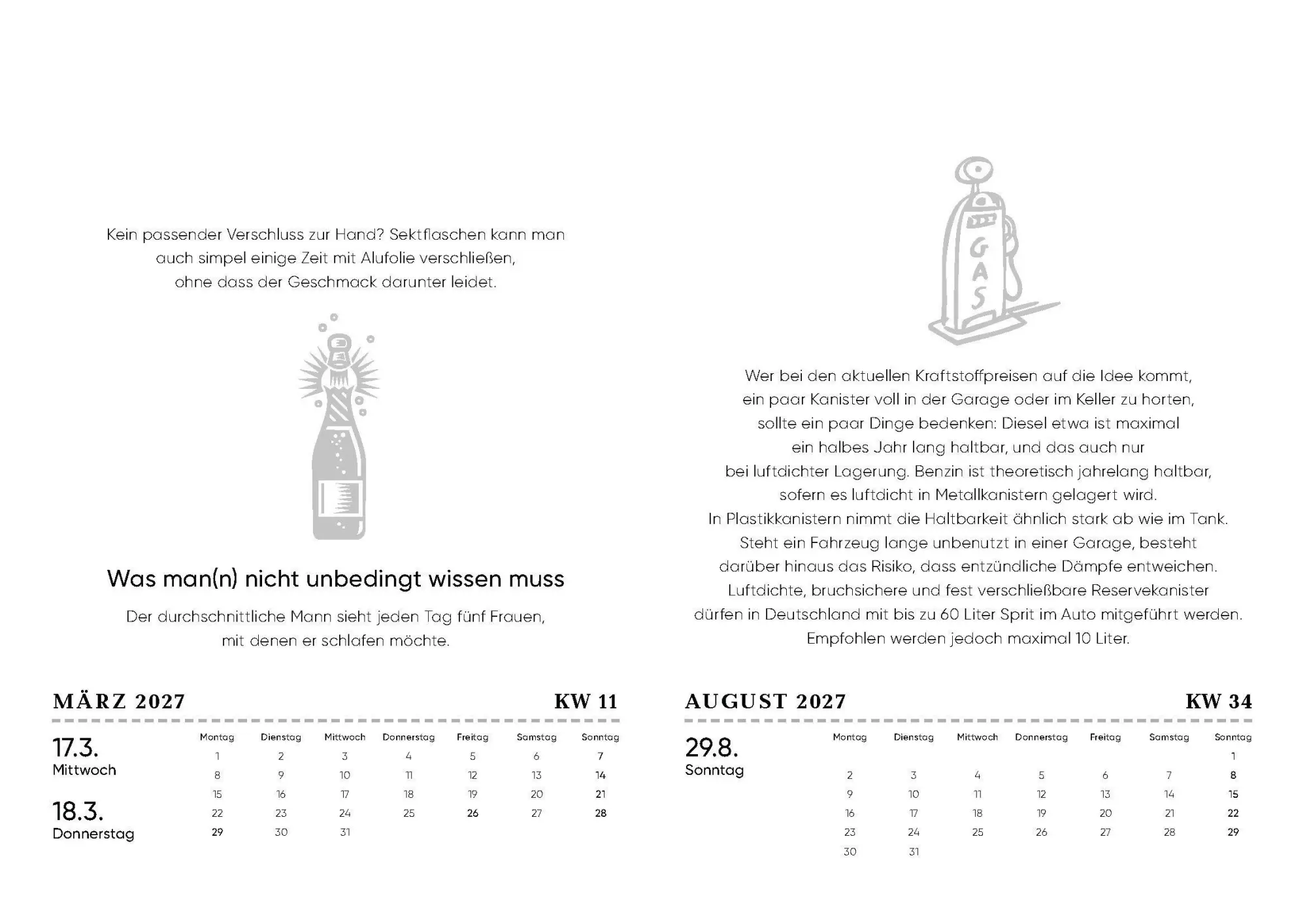 Bild: 9783809453444 | Der Männer-Kalender 2027 | Gerald Drews | Kalender | 400 S. | Deutsch