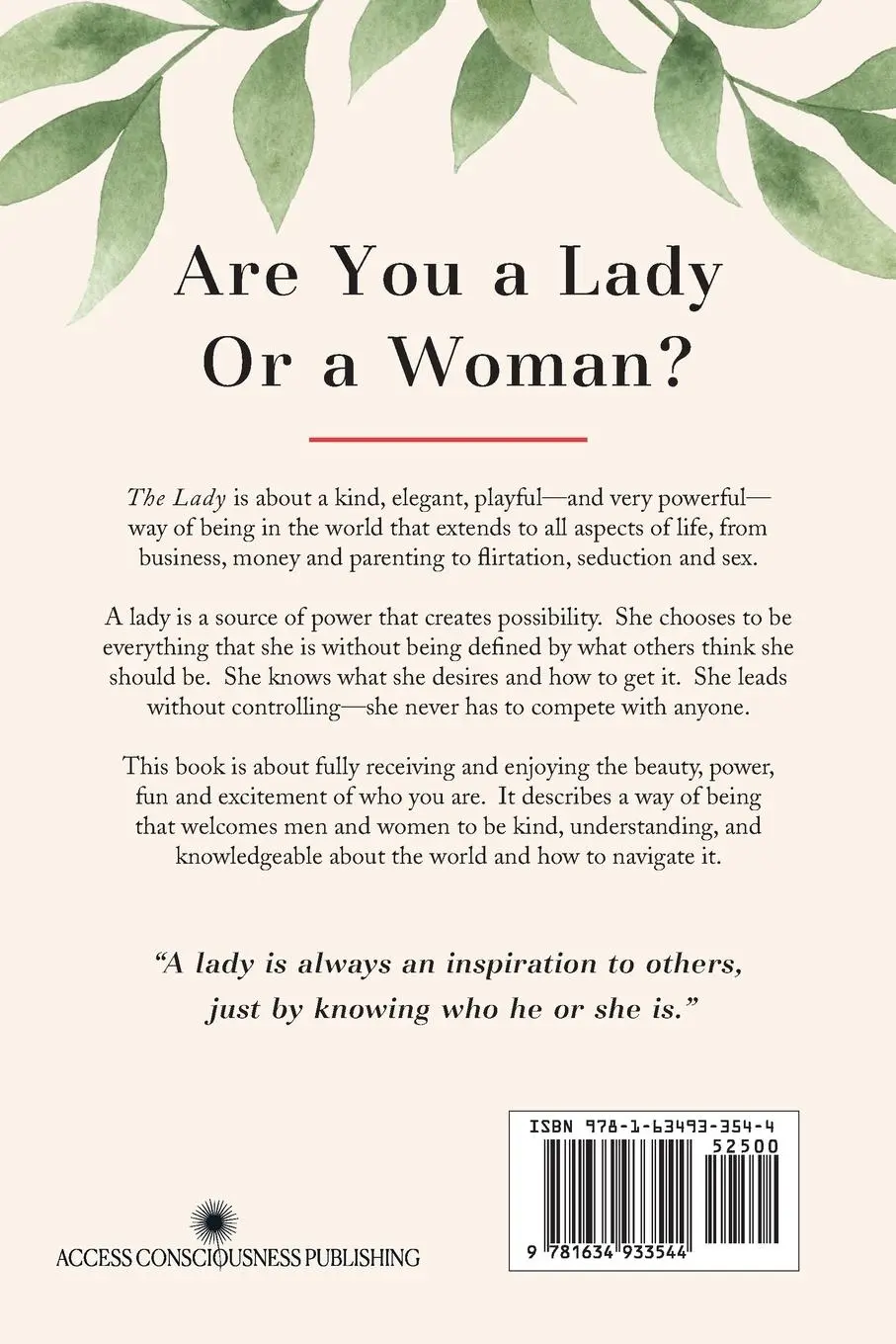 Rückseite: 9781634933544 | The Lady | Being What Always Wins | Gary M. Douglas | Taschenbuch