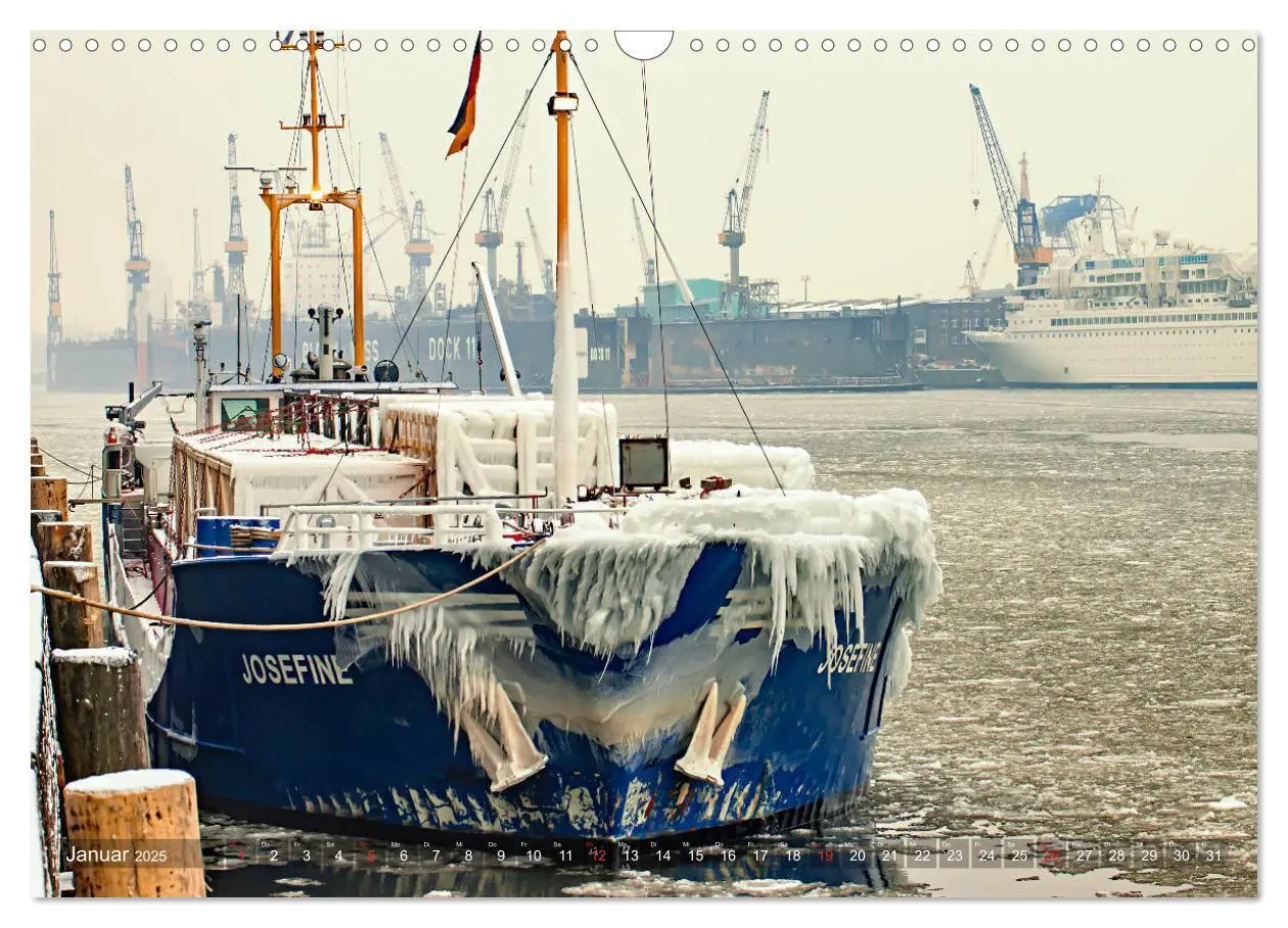Bild: 9783435293544 | Hamburg Hafen (Wandkalender 2025 DIN A3 quer), CALVENDO Monatskalender