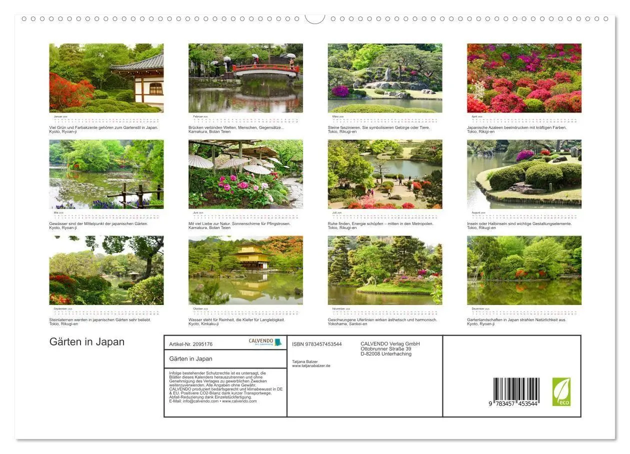 Bild: 9783457453544 | Gärten in Japan (hochwertiger Premium Wandkalender 2026 DIN A2...