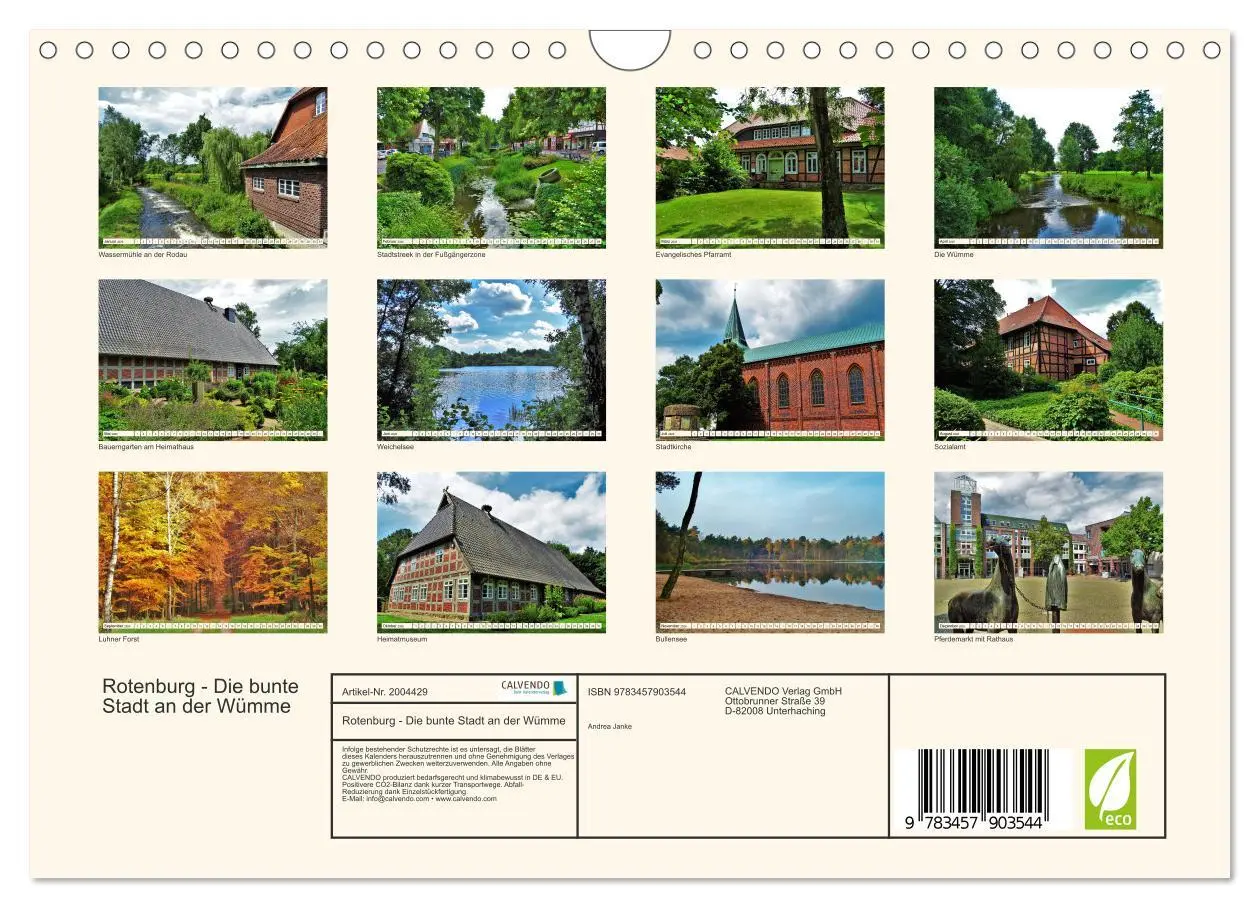 Bild: 9783457903544 | Rotenburg - Die bunte Stadt an der Wümme (Wandkalender 2026 DIN A4...