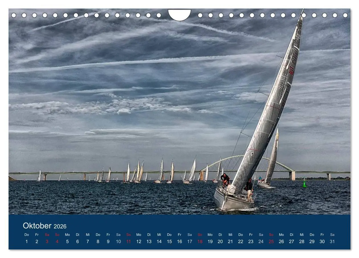 Bild: 9783516233544 | Segelregatta (Wandkalender 2026 DIN A4 quer), CALVENDO Monatskalender