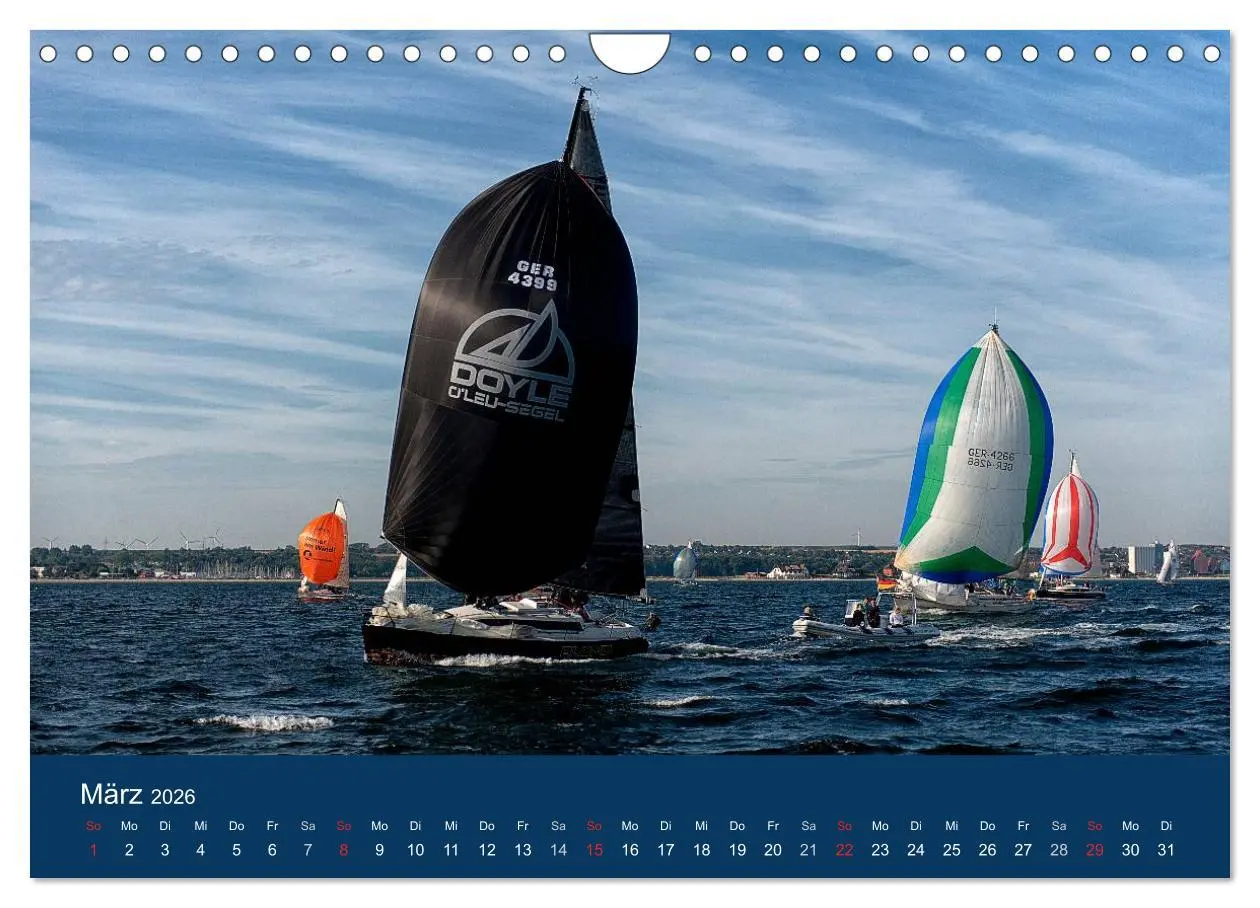 Bild: 9783516233544 | Segelregatta (Wandkalender 2026 DIN A4 quer), CALVENDO Monatskalender