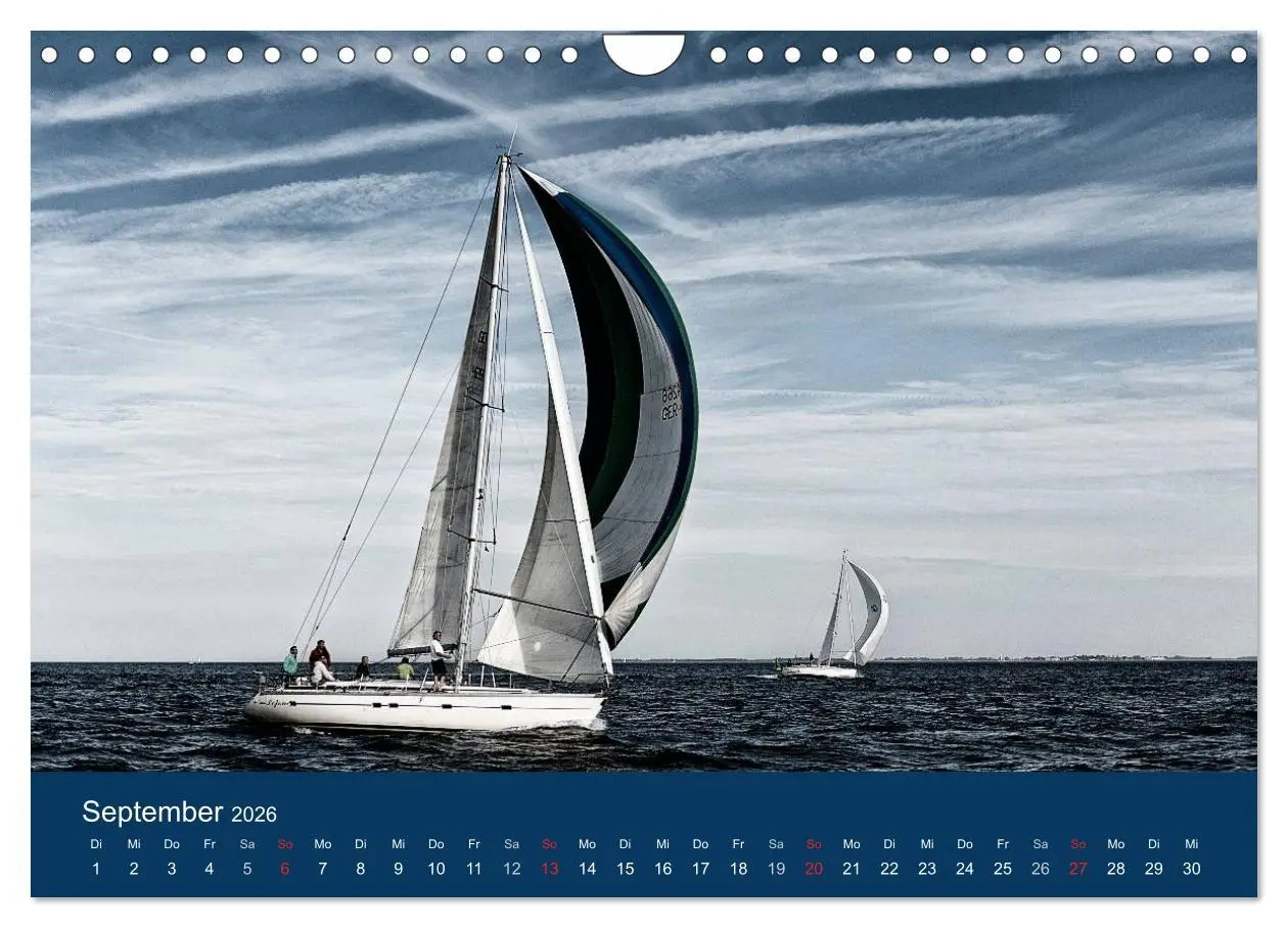 Bild: 9783516233544 | Segelregatta (Wandkalender 2026 DIN A4 quer), CALVENDO Monatskalender