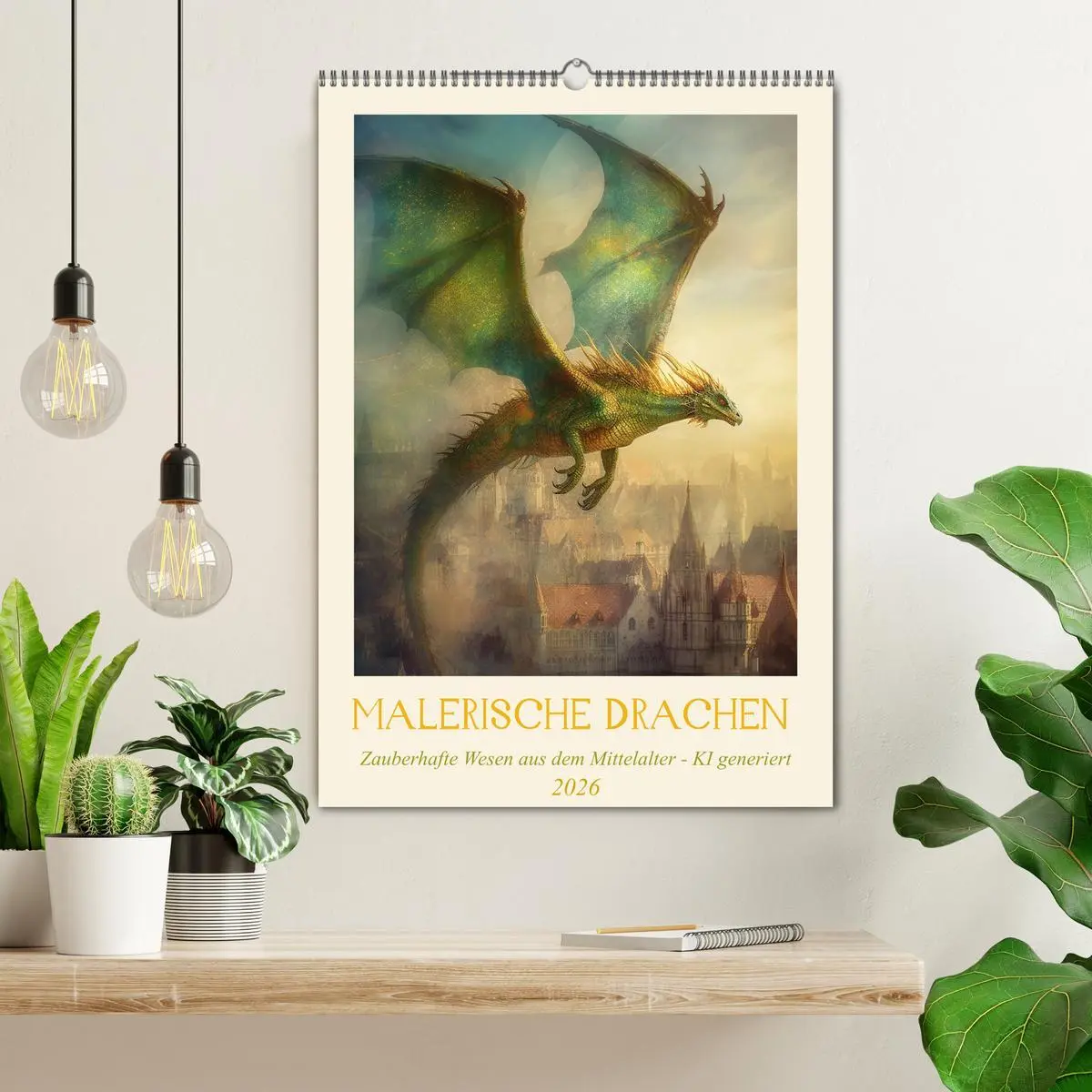 Bild: 9783516303544 | Malerische Drachen (Wandkalender 2026 DIN A2 hoch), CALVENDO...