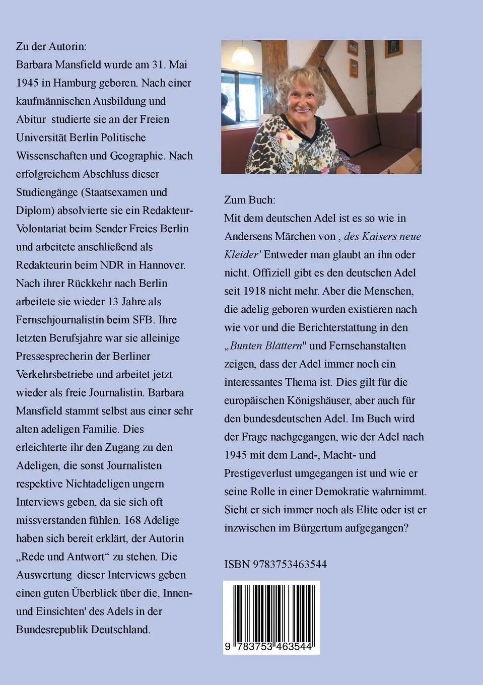Rückseite: 9783753463544 | Wir sind nicht besser, aber anders | Barbara Mansfield | Taschenbuch