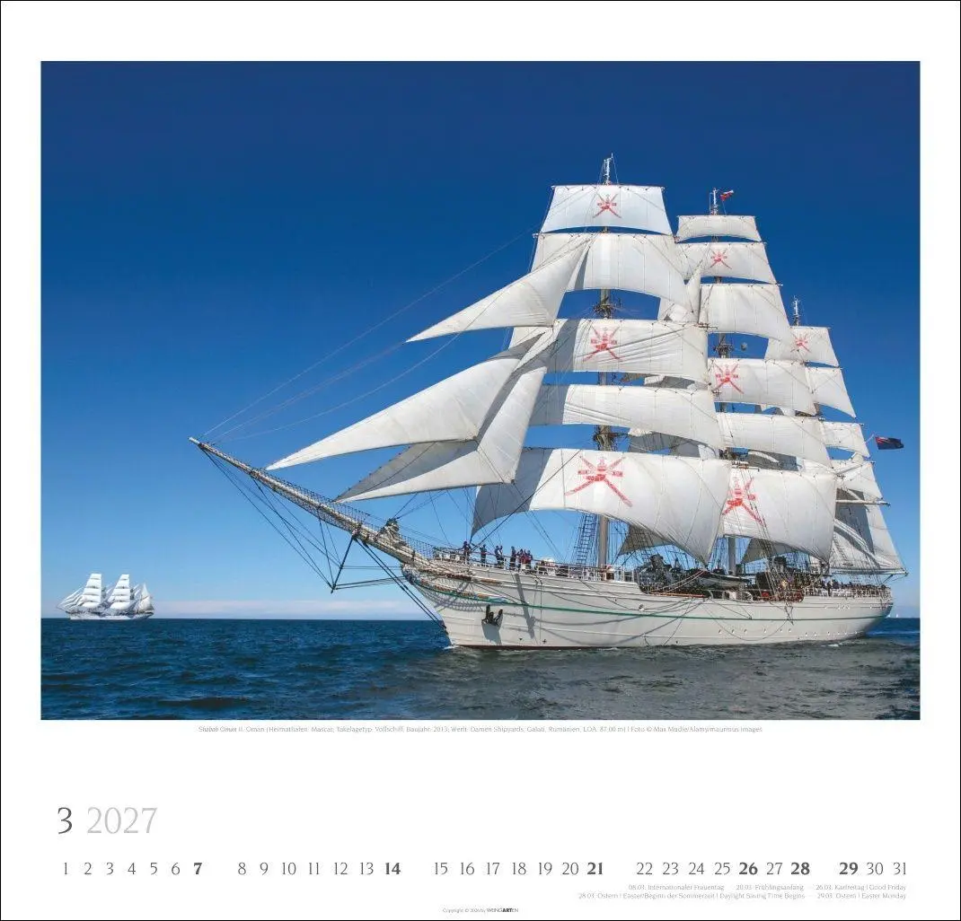 Bild: 9783839903544 | Tall Ships Kalender 2027 | Weingarten | Kalender | Spiralbindung