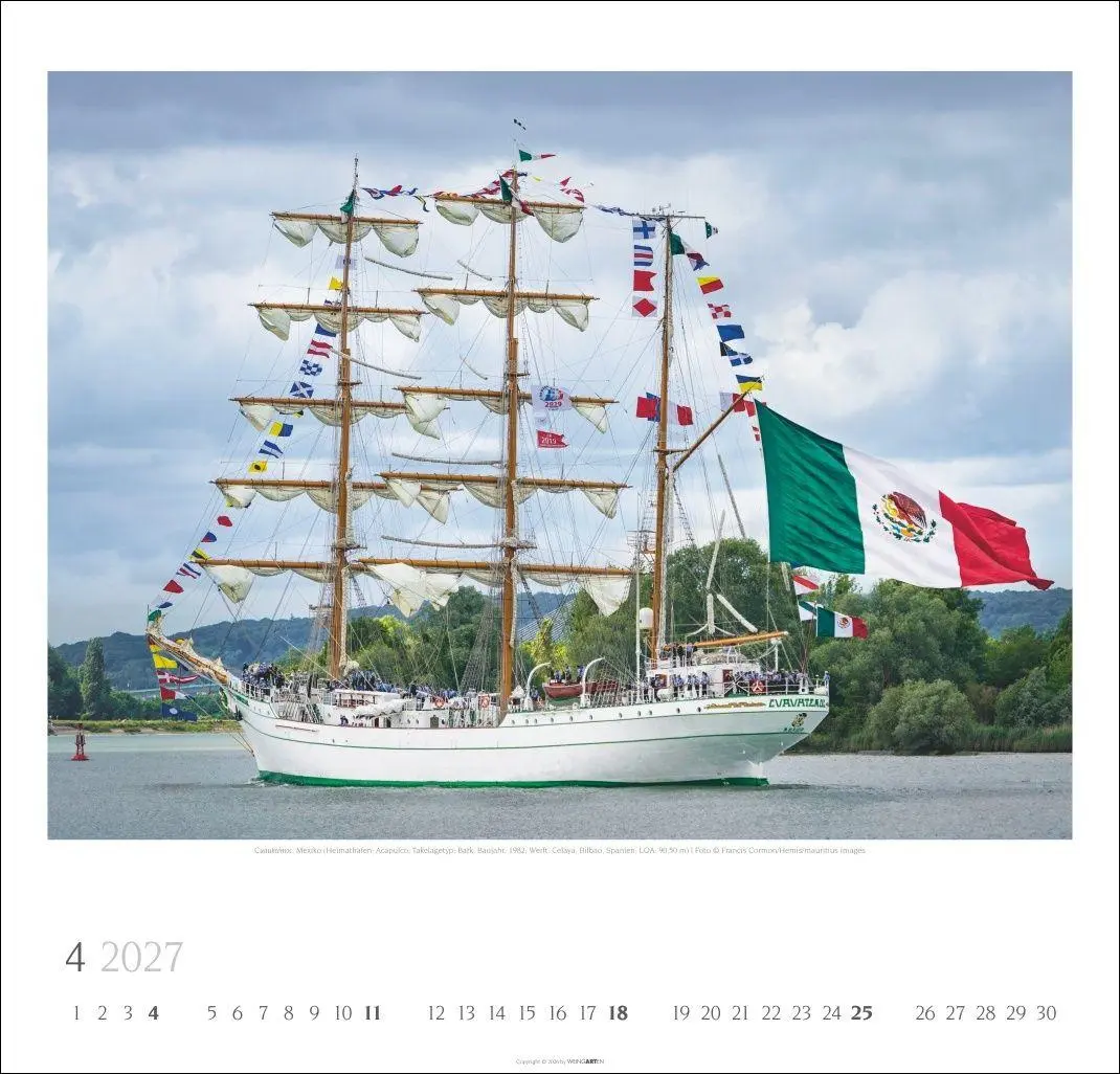 Bild: 9783839903544 | Tall Ships Kalender 2027 | Weingarten | Kalender | Spiralbindung
