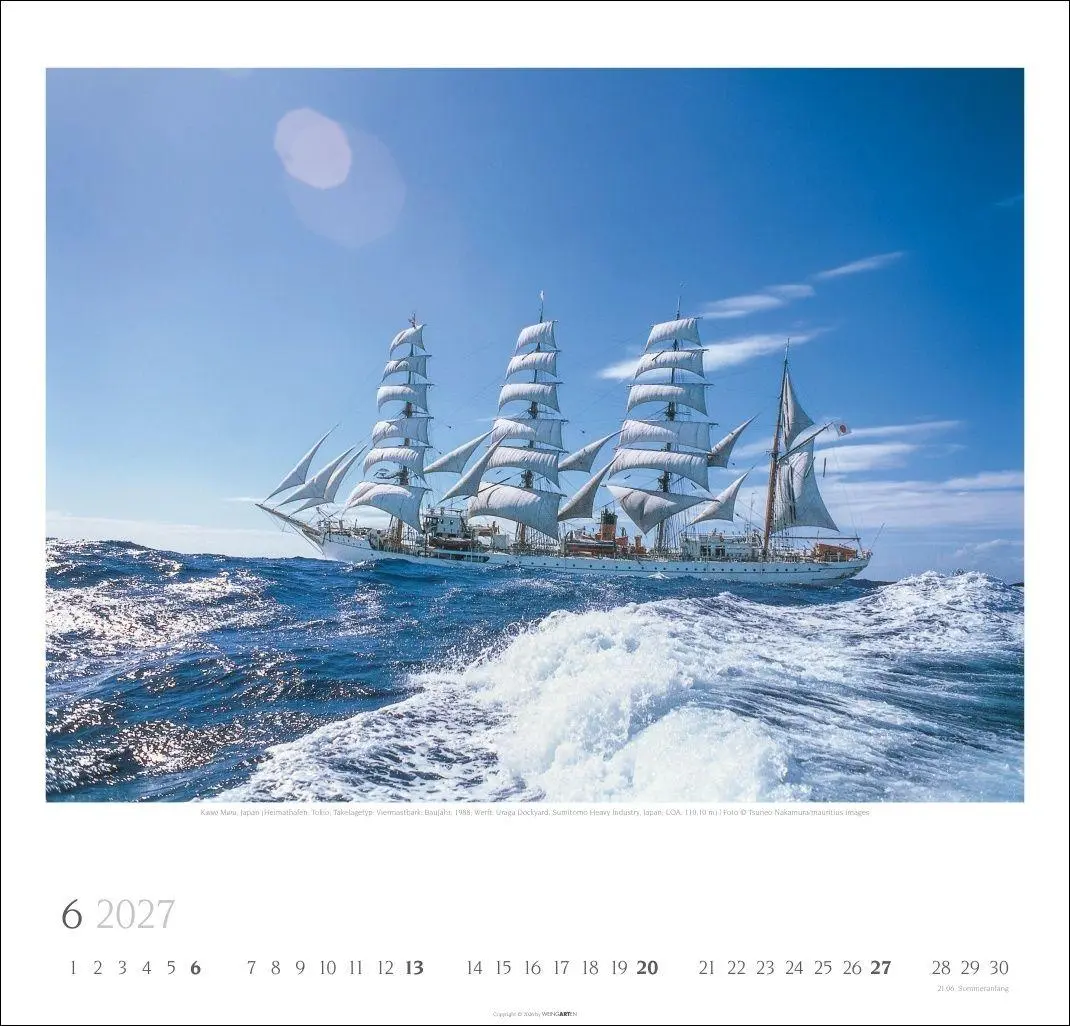 Bild: 9783839903544 | Tall Ships Kalender 2027 | Weingarten | Kalender | Spiralbindung