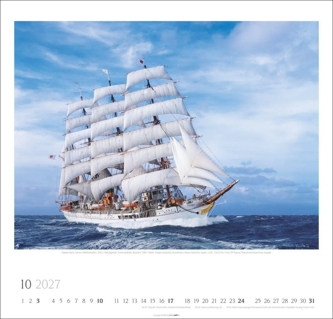 Bild: 9783839903544 | Tall Ships Kalender 2027 | Weingarten | Kalender | Spiralbindung