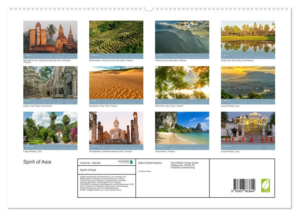 Bild: 9783457683644 | Spirit of Asia (hochwertiger Premium Wandkalender 2026 DIN A2...