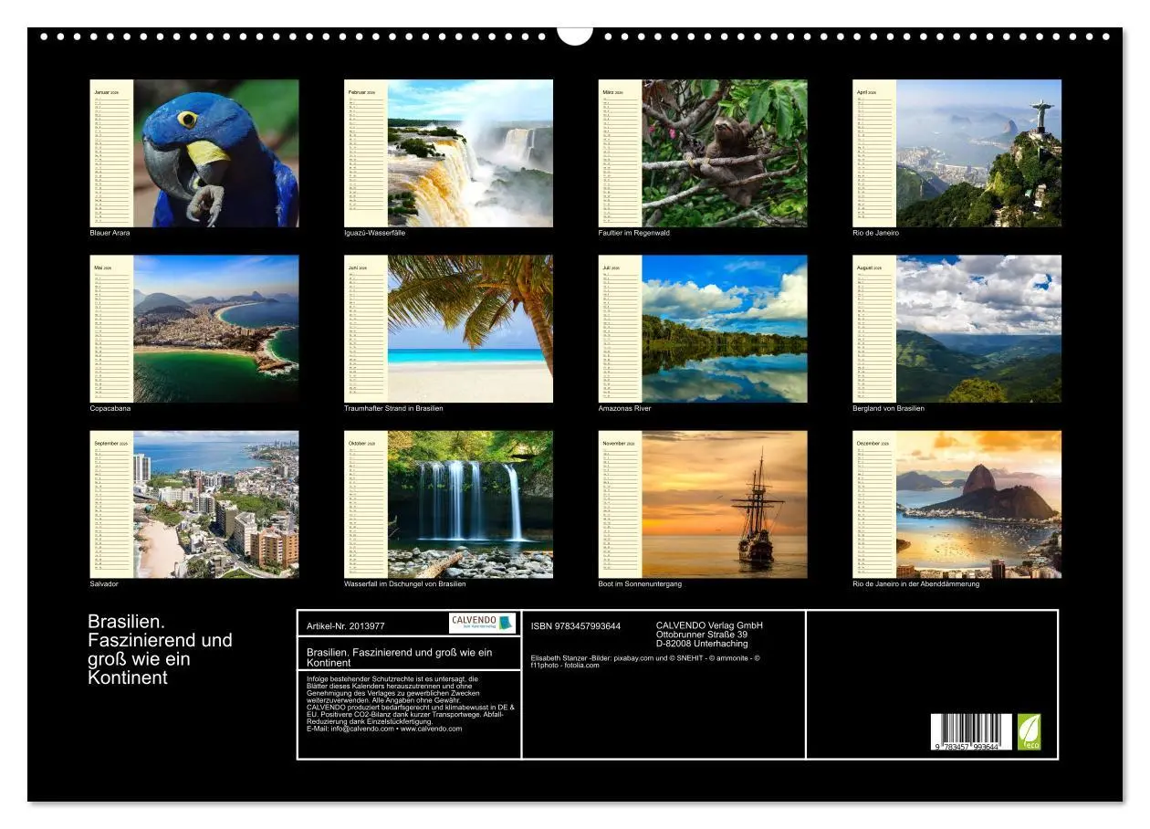 Bild: 9783457993644 | Brasilien. Faszinierend und groß wie ein Kontinent (Wandkalender...