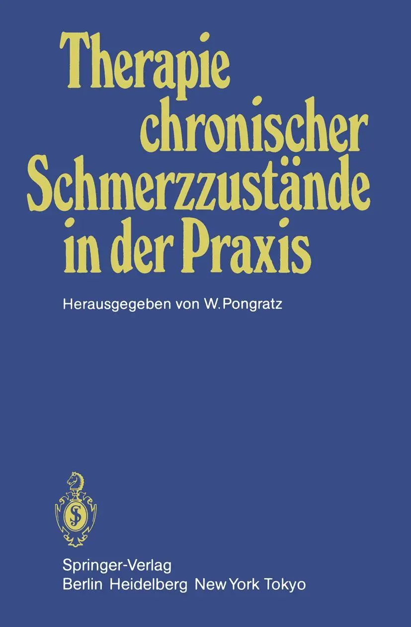Cover: 9783540123644 | Therapie chronischer Schmerzzustände in der Praxis | W. Pongratz | x